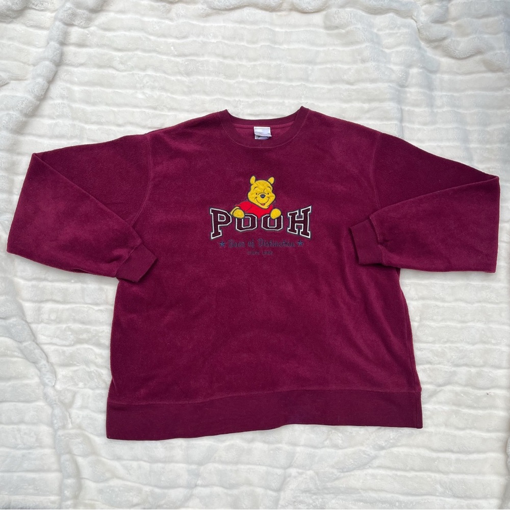 Vintage Burgundy Pooh Sweatshirt